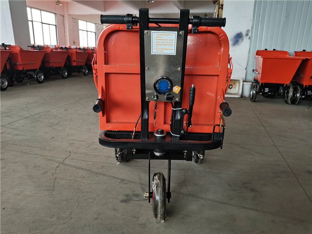 Site Hand Push Electric Tricycle Dump Bucket Trolley