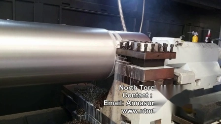 Máquina de torno rectificado horizontal CNC de alta resistencia para mecanizar tubos de perforación de aceite